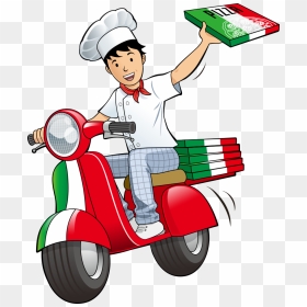 Take-out Restaurant Deliveryman Delivery Vector Pizza - Pizza Delivery Png, Transparent Png - delivery png