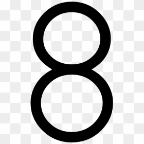 Number 8 Black And White - Circle, HD Png Download - white oval png