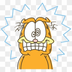 Garfield Line Messaging Sticker - Garfield Scared Png, Transparent Png - scared png