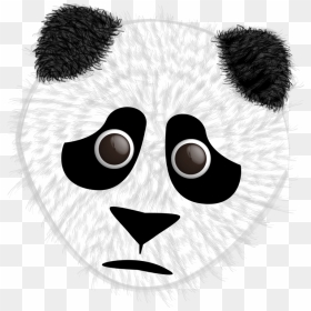 Head,fur,face - Logo Sad Panda, HD Png Download - panda face png