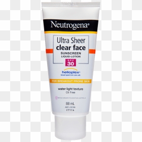Neutrogena® Ultra Sheer® Clear Face Lotion Spf30 88ml - Neutrogena Ultra Sheer Clear Face Sunscreen Lotion, HD Png Download - sunscreen png