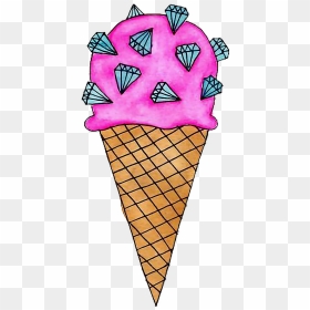 #icecream #blue #tumblr #sticker #png #aesthetic #aesthetictumblr - Ice Cream Cartoon Png, Transparent Png - icecream png