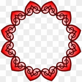 Hearts Frame Clip Arts - Designer Hindu Circle Png, Transparent Png - heart frame png