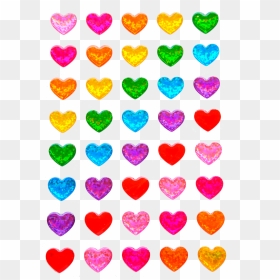 Rainbow Heart Stickers - Kidcore Png, Transparent Png - rainbow heart png