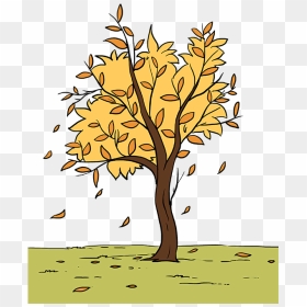 How To Draw Fall Tree - Easy Fall Tree Drawing, HD Png Download - fall tree png
