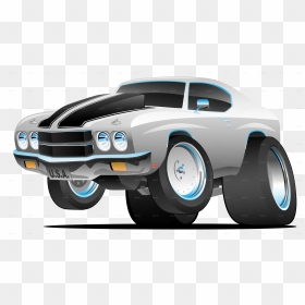 American Muscle Car Cartoon, HD Png Download - muscle car png