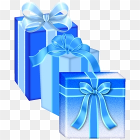 Новогодние Скрап Полезности - Blue Christmas Gifts Transparent, HD Png Download - christmas gifts png
