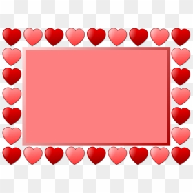 Heart Frame - Transparent Valentines Day Border Clip Art, HD Png Download - heart frame png