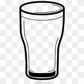 Pint Glass Beer Drawing Table-glass - Pint Glass Drawing, HD Png Download - beer glass png