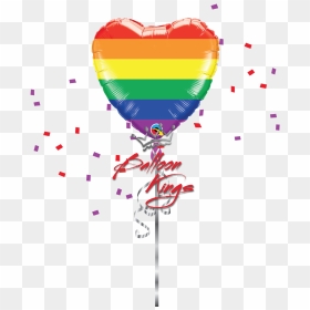Transparent Rainbow Heart Png - Rainbow Hearts Balloon, Png Download - rainbow heart png