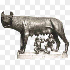 File - Lupacapitolina - Romulus And Remus Png, Transparent Png - lupa png
