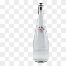 Evian Water Glass Bottle , Png Download - Evian, Transparent Png - water glass png