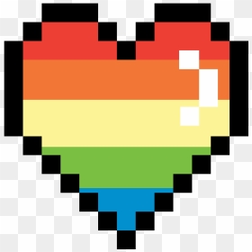 Pixel Heart Transparent, HD Png Download - rainbow heart png