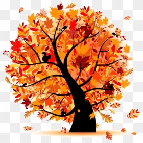 Fall Tree Clipart - Autumn Tree Clipart Png, Transparent Png - fall tree png