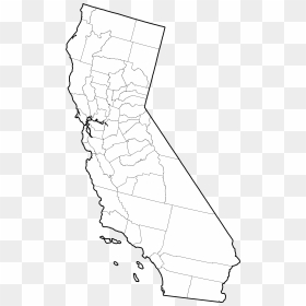 California Counties Outline Map - California Outline Map, HD Png Download - us map outline png