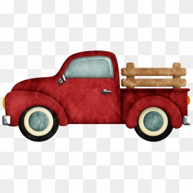 Antique Truck Rear Facing Clipart Freeuse Jss Happycamper - Vintage Red Truck Clipart, HD Png Download - pickup truck png
