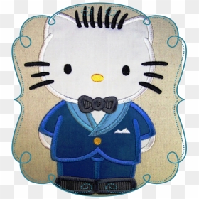 Hello Kitty Father Applique Machine Embroidery Design - Appliqué, HD Png Download - embroidery png