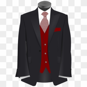 Suit And Tie Cartoon, HD Png Download - red tie png
