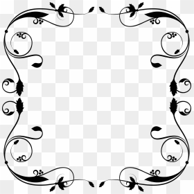 Free Download Simple Flourish Frame Svg Clipart Borders - Monogram Round Frame Svg, HD Png Download - gothic frame png