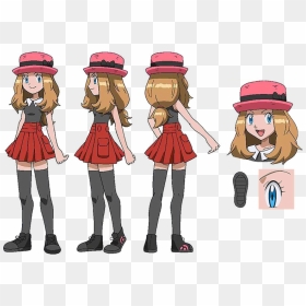 Pokemon Serena Short Hair Png , Png Download - Pokemon Serena Official Art, Transparent Png - short hair png