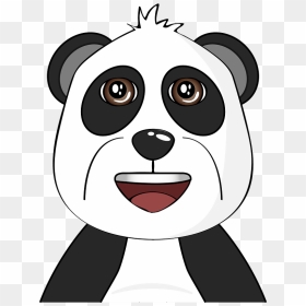 Happy Panda Clipart - Panda Sticker, HD Png Download - panda face png
