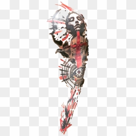 Crazzy Steve Arm Tattoo - Transparent Arm Tattoo Png, Png Download - sleeve tattoo png