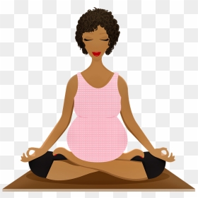 Pregnant Woman In Lotus Position Meditation Clipart - Samadhi Yoga, HD Png Download - meditation png