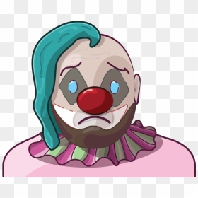 Sad Looking Clown - Cartoon, HD Png Download - clown nose png