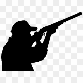 Hunter Shooting Silhouette, HD Png Download - gun silhouette png