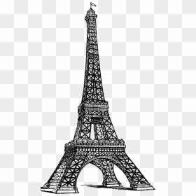 Eiffel Tower Drawing Line Art - Eiffel Tower Drawing Png, Transparent Png - torre eiffel png