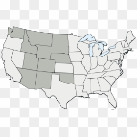 United States Map Outline Png - Alaska On Us Mainland, Transparent Png - us map outline png