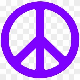 Sign Emoji Free On - Purple Peace Sign, HD Png Download - peace symbol png