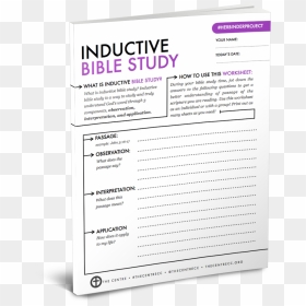 4 Free Inductive Bible Study Worksheets - Printable Inductive Bible Study Worksheets, HD Png Download - bible study png