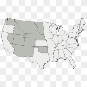 Blank Map Of Usa Png - Election Of 1860 Blank Map, Transparent Png - us map outline png