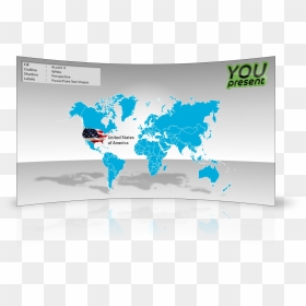 World Map Template For Powerpoint By Youpresent - Nigeria Mapa Del Mundo, HD Png Download - us map outline png