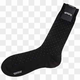 Black Socks With White Polka Dots - Sock, HD Png Download - white polka dots png