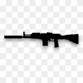 Generic Rifle Silhouette Vector Image - Assault Rifle, HD Png Download - gun silhouette png