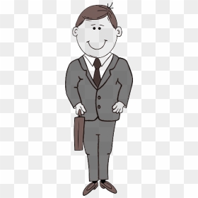 People, Man, Guy, Person, Cartoon, Men, Suit, Standing - Cartoon Man In Suit, HD Png Download - man standing png