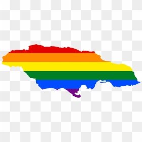 Lgbt Flag Map Of Jamaica - Jamaica Gay Flag Map, HD Png Download - jamaican flag png