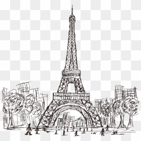 Paris Drawing Png - Drawing Illustration Of Eiffel Tower, Transparent Png - torre eiffel png