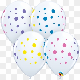 Balloon, HD Png Download - white polka dots png