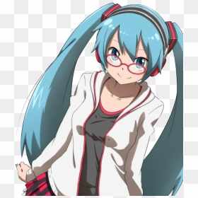 Miku With Red Glasses - Anime Birth Game, HD Png Download - cool glasses png