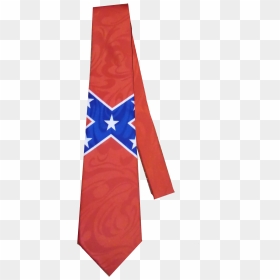 Red Tie With Single Blue Cross And White Stars - Rebel Flag, HD Png Download - red tie png