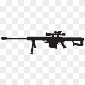 M107a1 20 Inch Black, HD Png Download - gun silhouette png