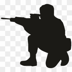 Vector Graphics Paintball Clip Art Stock Illustration - Silhouette Of Paintball Person, HD Png Download - gun silhouette png