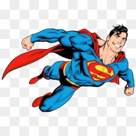 Superman Flying Png Pic - Cartoon Flying Transparent Superman, Png Download - superman flying png