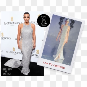 Kim Kardashian In Lan Yu Couture - De Grisogono, HD Png Download - kim kardashian png