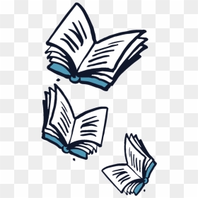 Flying Books Off Center - Flying Books Clipart, HD Png Download - book.png