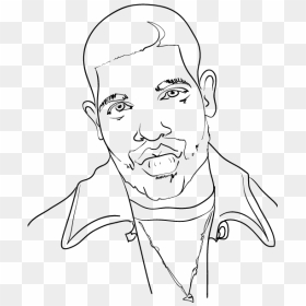 Drake Sketch, HD Png Download - drake face png