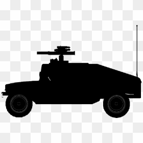 Silhouette, Car, Transportation, Hummer, Gun, Vehicles - Humvee Clipart, HD Png Download - gun silhouette png